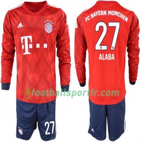 Tenue Bayern Munich Alaba 27 Enfant Domicile 2018-2019 Maillot de Foot ML